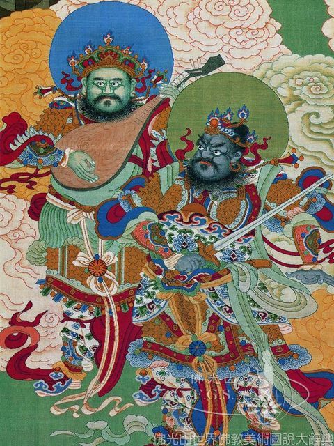 持國天王及增長天王像