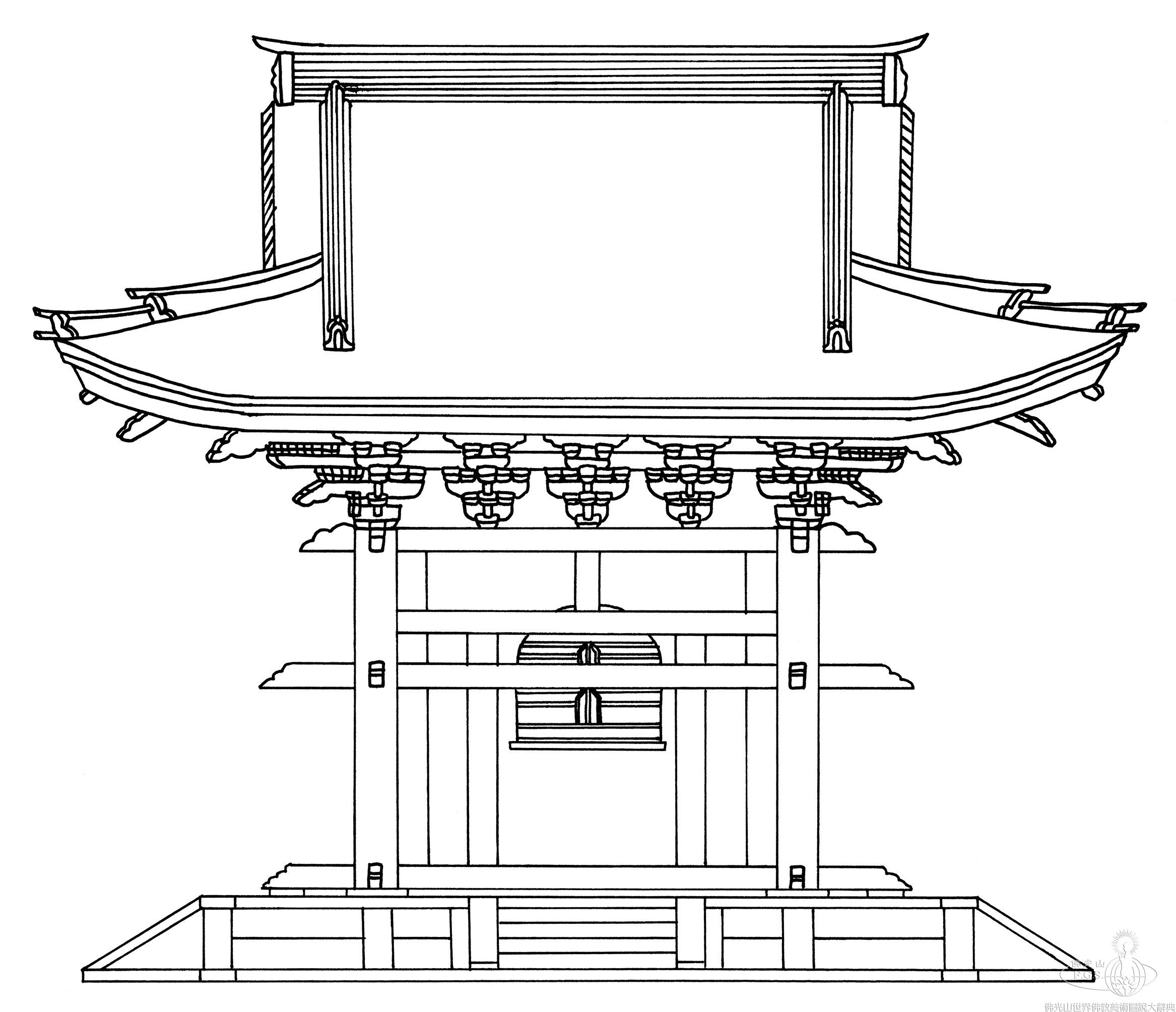 東大寺鐘樓立面圖