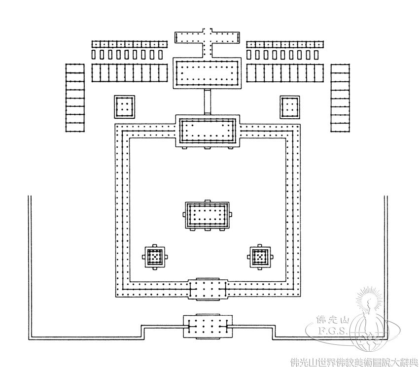 藥師寺古代伽藍配置圖