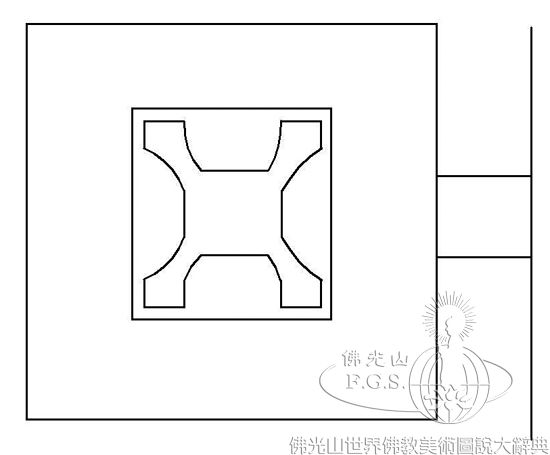 文殊山石窟千佛洞中心塔柱平面圖