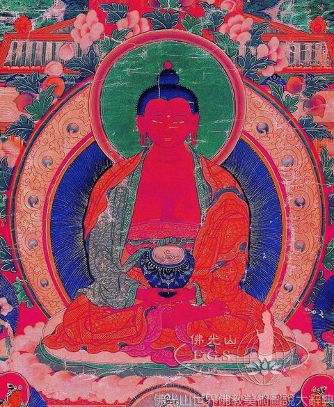 無量光佛坐像（局部）