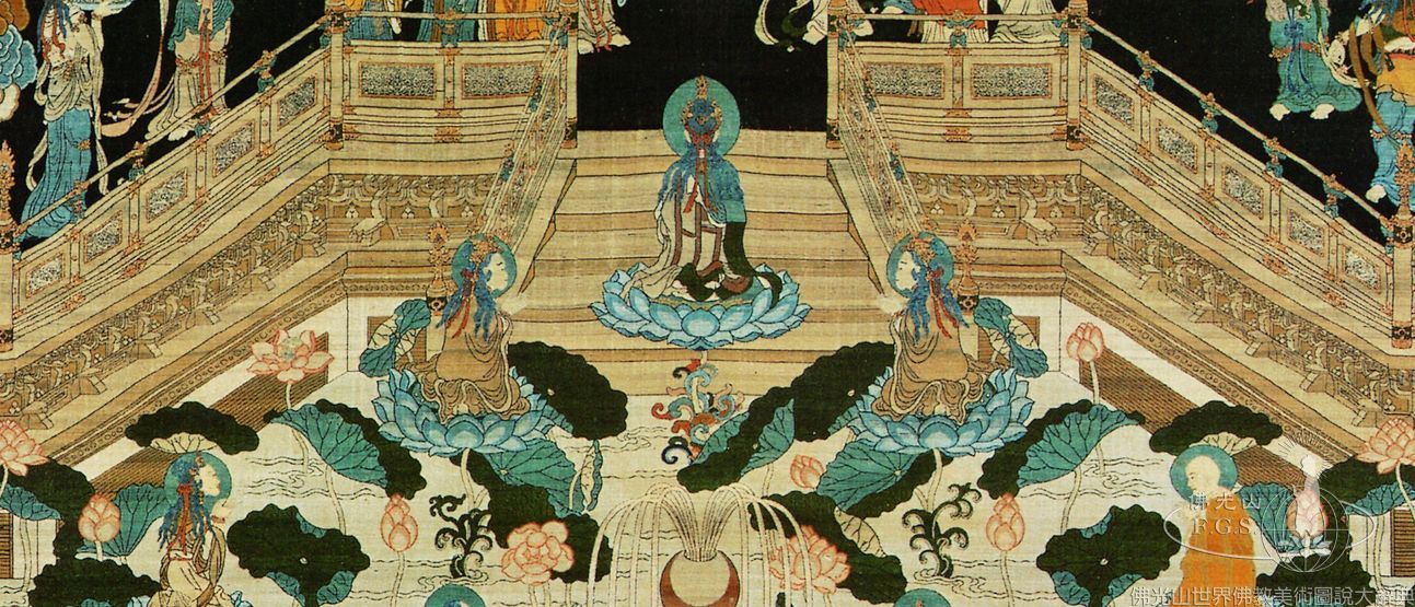 織錦極樂世界圖（局部）